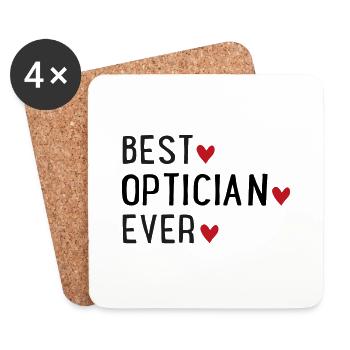 Optiker - Untersetzer (4er-Set) - Weiß - Vorne