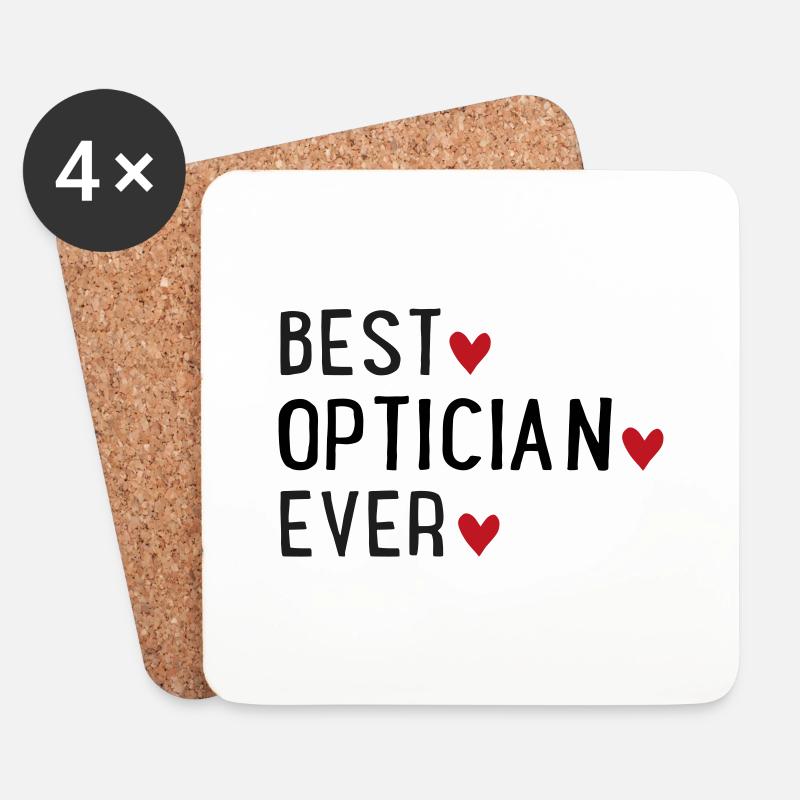 Optiker - Untersetzer (4er-Set) - Weiß