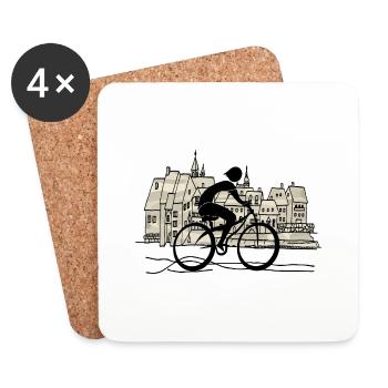 Cyclist - Coasters (set of 4) - white - Front