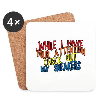 Pendant que j’ai votre attention, jetez un coup d’œil à mes baskets3 - Dessous de verre (lot de 4) - blanc - Devant