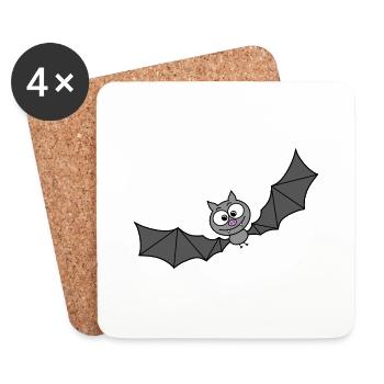 Bat - Coasters (set of 4) - white - Front