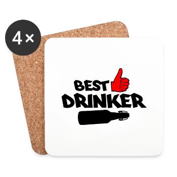 best drinker - Untersetzer (4er-Set) - Weiß - Vorne
