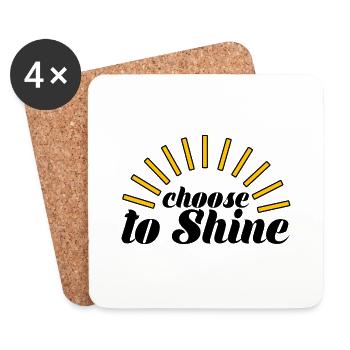 Choose To Shine - Untersetzer (4er-Set) - Weiß - Vorne