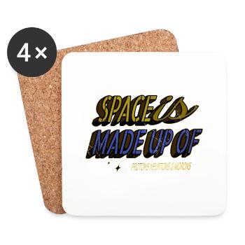 Gift Night Sky Physics Humor Joke - Coasters (set of 4) - white - Front