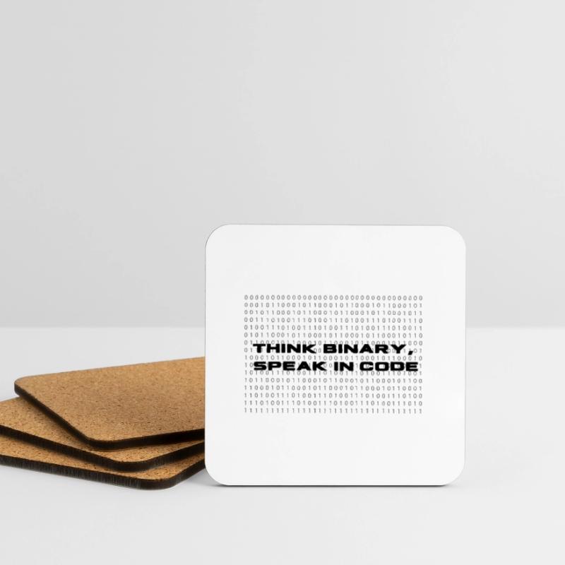 Think binary - speak in code³ Untersetzer (4er-Set)