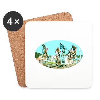 bmx - Dessous de verre (lot de 4) - blanc - Devant