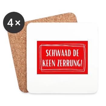 Schwaad de keen zerrung - Köln Kölsch Kölle - Untersetzer (4er-Set) - Weiß - Vorne