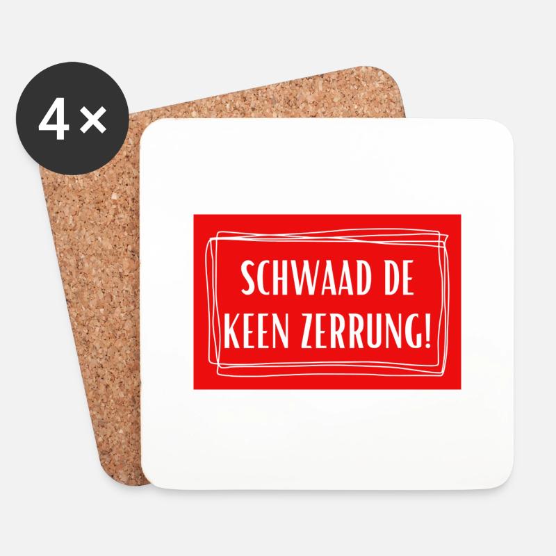 Schwaad de keen zerrung - Köln Kölsch Kölle - Untersetzer (4er-Set) - Weiß