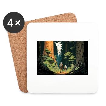 Interstelar dans les bois - Dessous de verre (lot de 4) - blanc - Devant