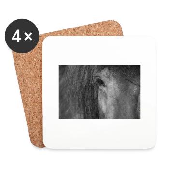 Oeil de cheval - Dessous de verre (lot de 4) - blanc - Devant