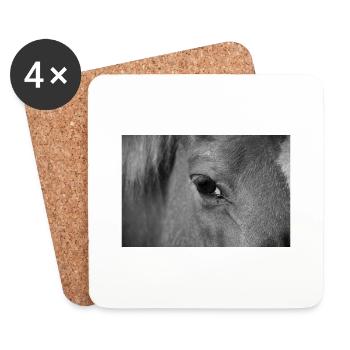 Horse's eye - Coasters (set of 4) - white - Front