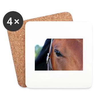Oeil de cheval - Dessous de verre (lot de 4) - blanc - Devant