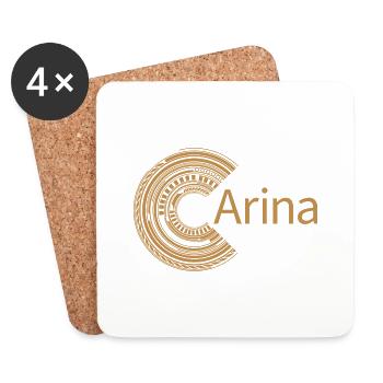 Pour Arina - Dessous de verre (lot de 4) - blanc - Devant