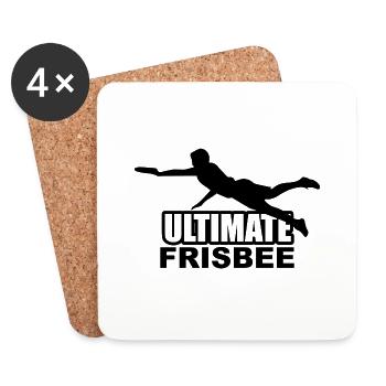 Frisbee Wurfscheibe Sport - Untersetzer (4er-Set) - Weiß - Vorne