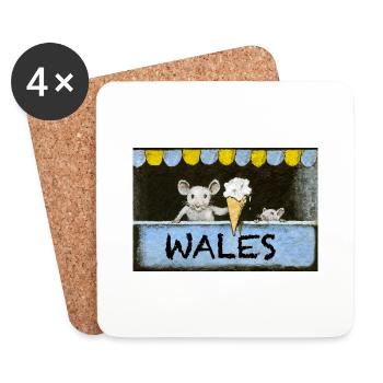 Micecream Wales - Coasters (set of 4) - white - Front