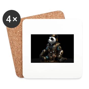Pandabär - Untersetzer (4er-Set) - Weiß - Vorne