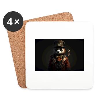 Panda - Untersetzer (4er-Set) - Weiß - Vorne
