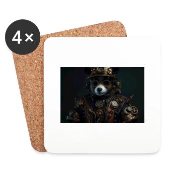 Panda 4 - Untersetzer (4er-Set) - Weiß - Vorne