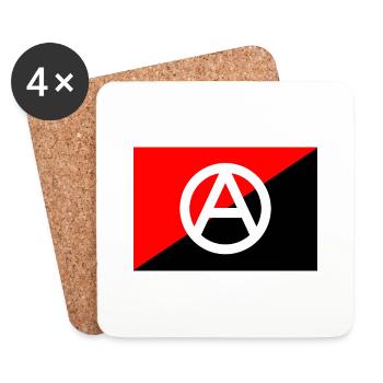 Anarchy - Coasters (set of 4) - white - Front