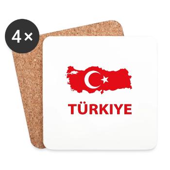 Türkiye - Untersetzer (4er-Set) - Weiß - Vorne