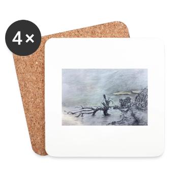 Natur wie gemalt - Untersetzer (4er-Set) - Weiß - Vorne