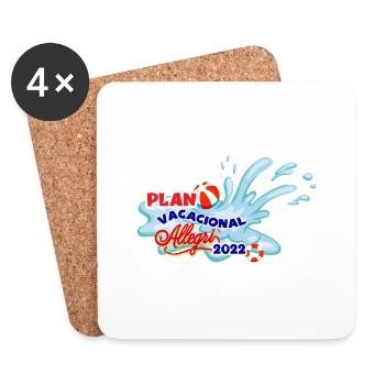 Logo des Fêtes - Dessous de verre (lot de 4) - blanc - Devant