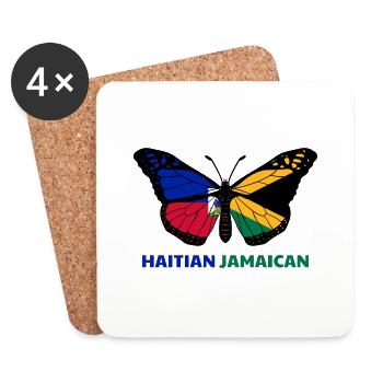 Haiti Haitian Jamaica Combination I Gift - Coasters (set of 4) - white - Front
