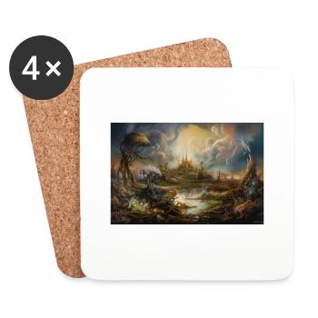 Epic Fantasyland 1 Geschenk - Untersetzer (4er-Set) - Weiß - Vorne