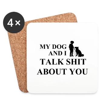 Hund Dog - Untersetzer (4er-Set) - Weiß - Vorne