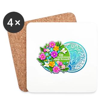 In summer we trust - Coasters (set of 4) - white - Front