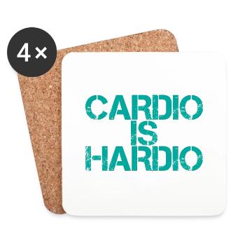 Cardio Is Hardio - Untersetzer (4er-Set) - Weiß - Vorne