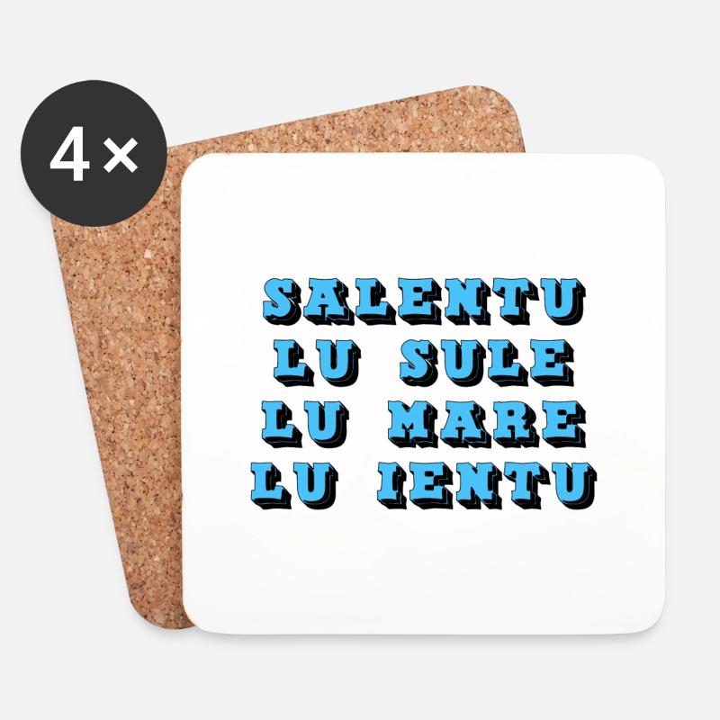 Salento lu sule lu mare lu ieuntu - Untersetzer (4er-Set) - Weiß