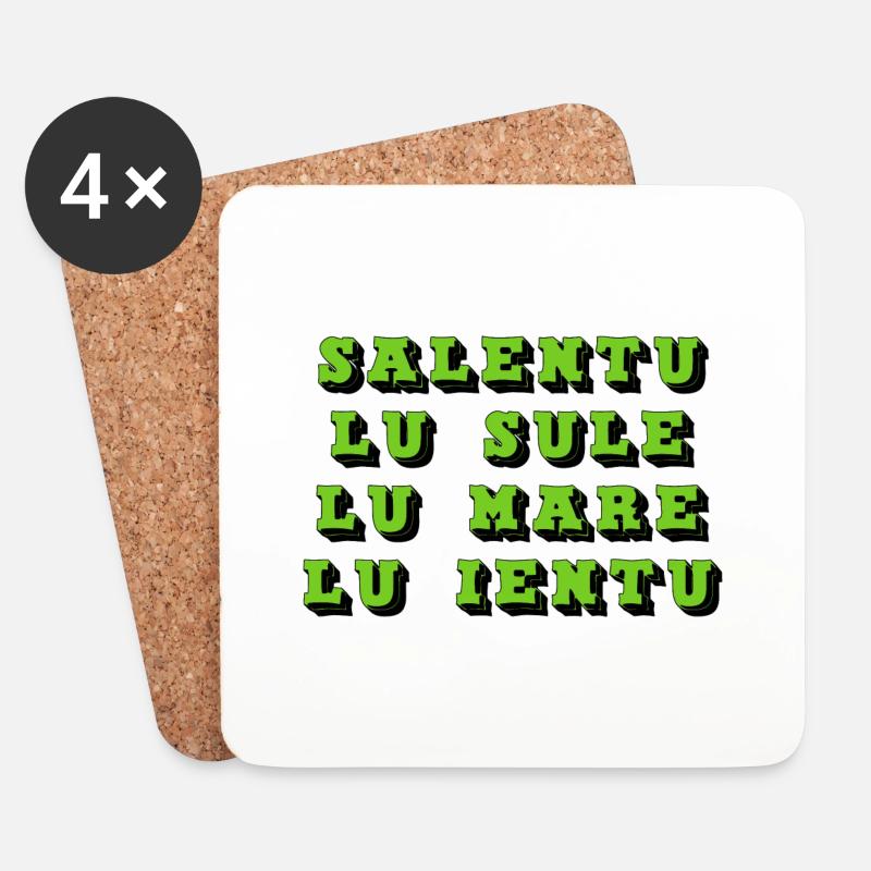 Salento lu sule lu mare lu ieuntu - Untersetzer (4er-Set) - Weiß