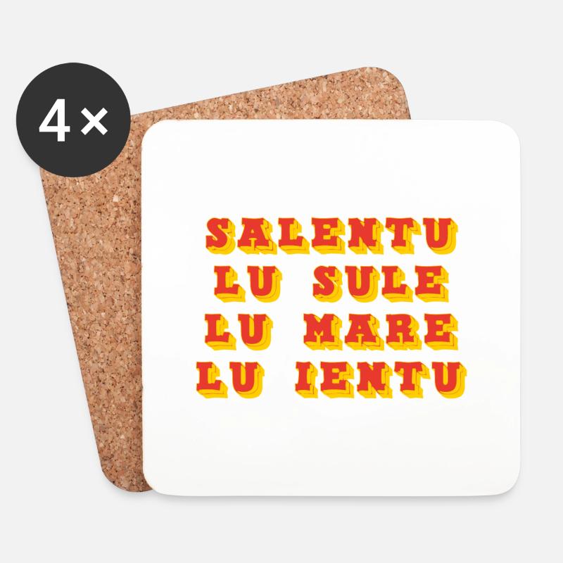 Salento lu sule lu mare lu ieuntu - Untersetzer (4er-Set) - Weiß