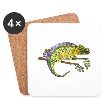 Chameleon - Coasters (set of 4) - white - Front