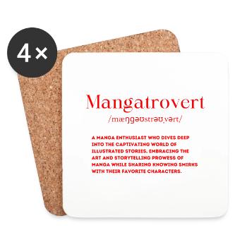 Mangatrovert Definition Manga Liebhaber - Untersetzer (4er-Set) - Weiß - Vorne