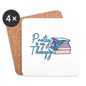 Poète Poésie Poète Poésie I Don - Dessous de verre (lot de 4) - blanc - Devant