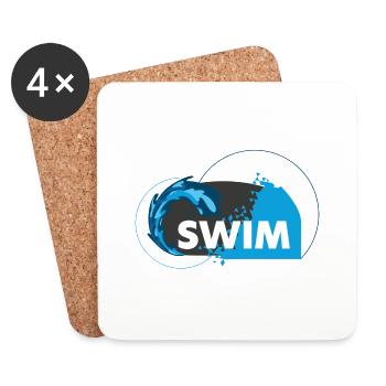Triathlon swim - Untersetzer (4er-Set) - Weiß - Vorne