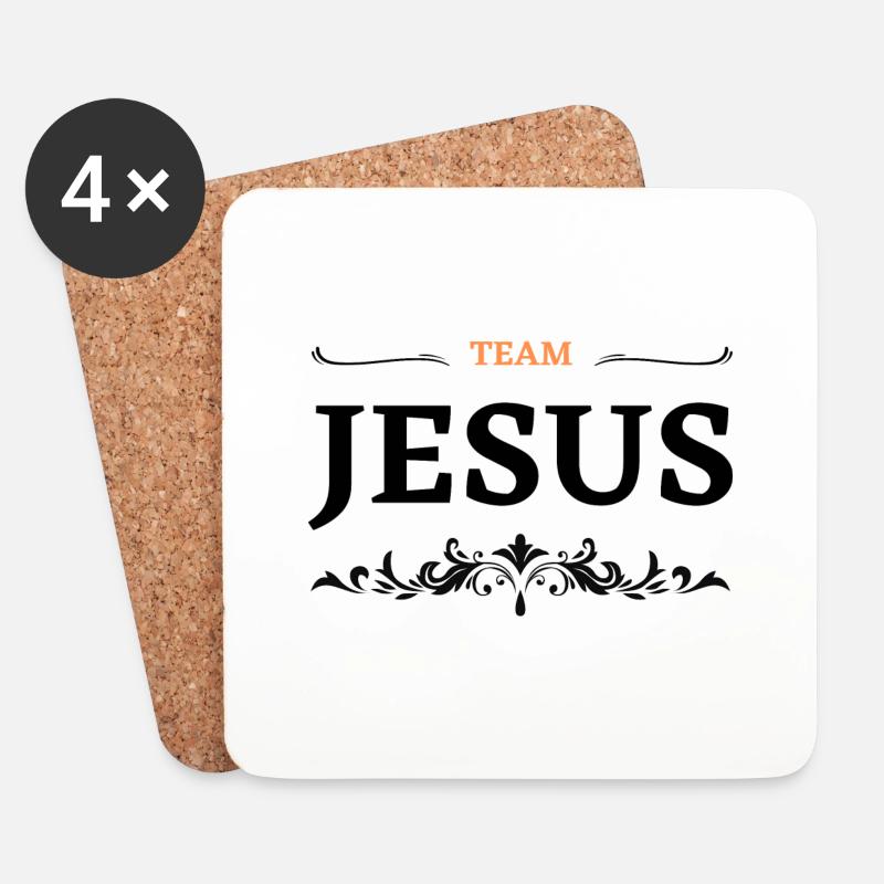 Das Jesus-Team - Untersetzer (4er-Set) - Weiß