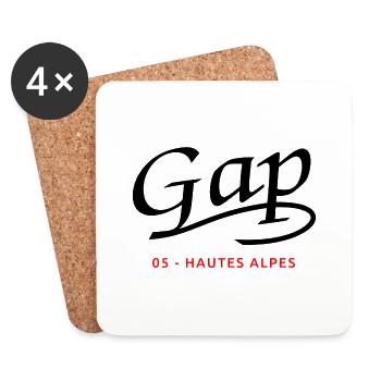 Gap - Hautes Alpes - Dessous de verre (lot de 4) - blanc - Devant