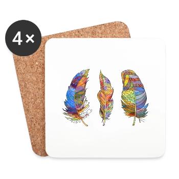 Pen - Coasters (set of 4) - white - Front