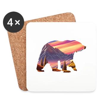 Hiking Mountain hikers Hiking Mountains Mountain hiking - Coasters (set of 4) - white - Front