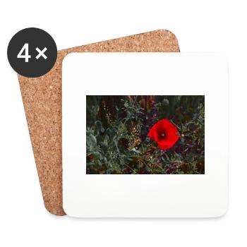 RED - Untersetzer (4er-Set) - Weiß - Vorne