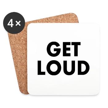 Get loud - Untersetzer (4er-Set) - Weiß - Vorne