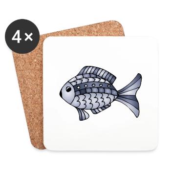 Fish - Coasters (set of 4) - white - Front