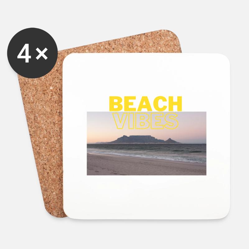 Beach 18 - Untersetzer (4er-Set) - Weiß