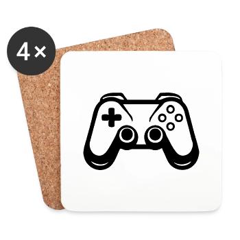 Controller Gaming Video Games Gamepad - Coasters (set of 4) - white - Front