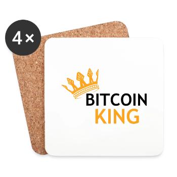 Crypto Bitcoin Trading - Dessous de verre (lot de 4) - blanc - Devant