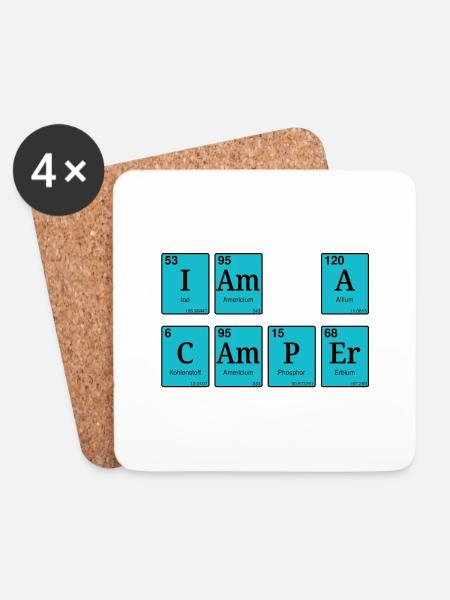 I am a camper - Untersetzer (4er-Set) - Weiß