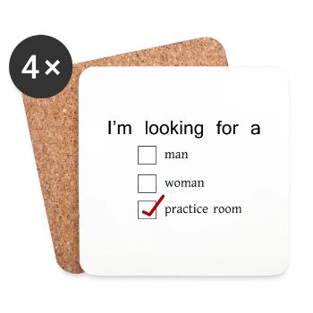 Dancing Dance Music - Coasters (set of 4) - white - Front